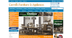 Desktop Screenshot of carrollsfurniturepensacola.com
